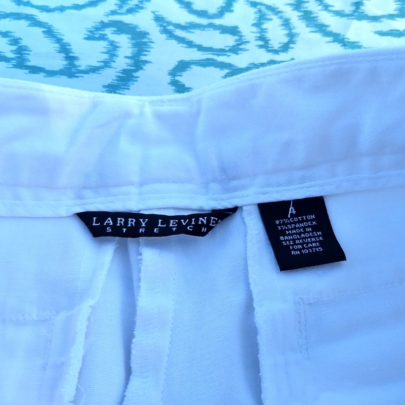 LARRY LEVINE WHITE CAPRI PANTS SIZE 4 - Picture 3 of 8